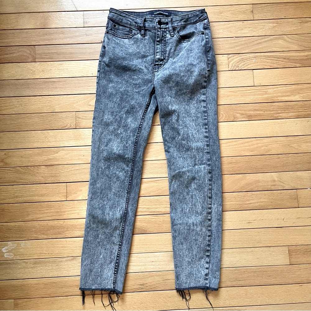 Calvin Klein Light Grey Acid Wash High Waist Denim Jeans Size 26